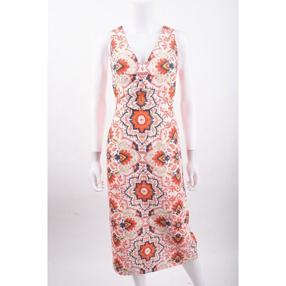 Floral Sleeveless Midi Dress - Multicolor